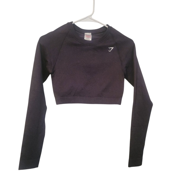 Gymshark Tops - EUC Gymshark Women's Adapt Fleck Seamless Long Sleeve Crop Top, Size Medium
